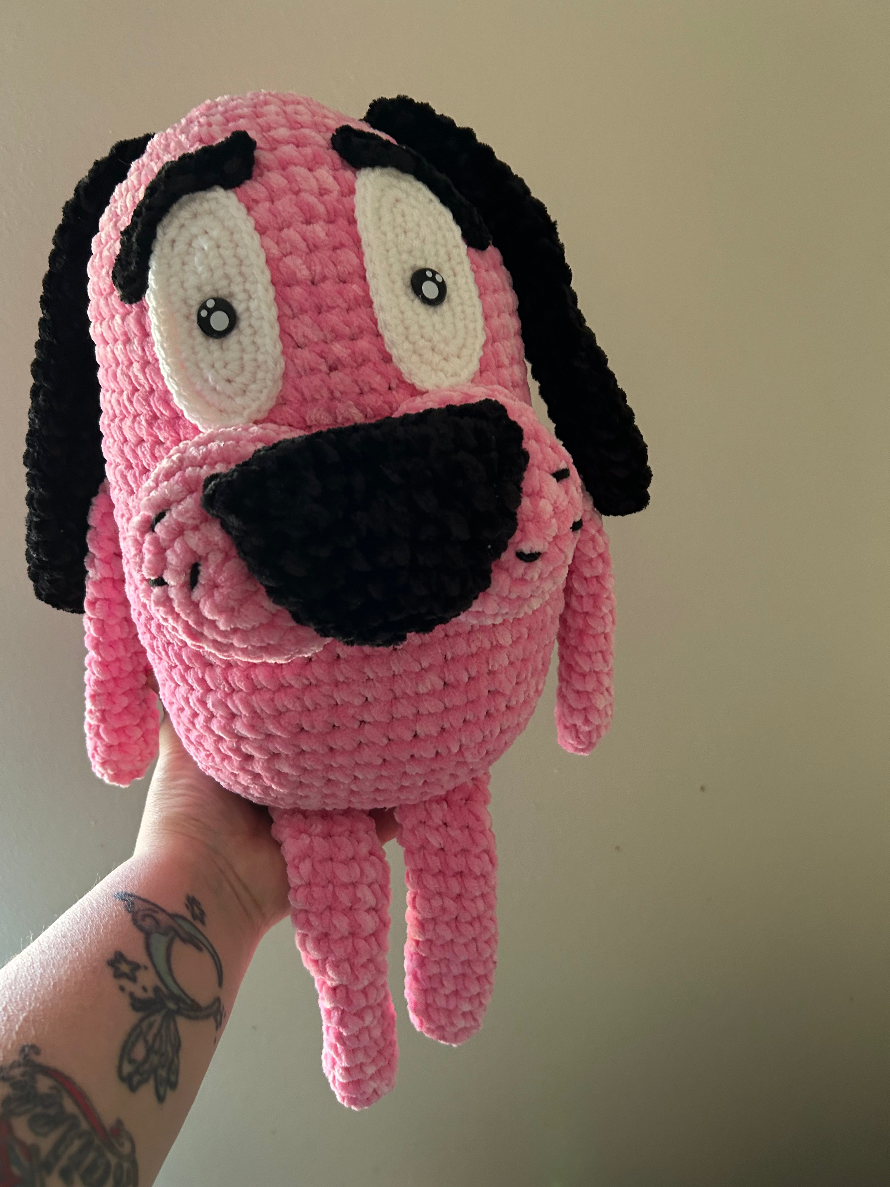 Handmade Courage the Cowardly Dog Crochet Plu