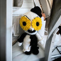Crochet Art the Clown with sunflowers