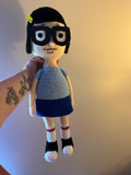 Handmade Tina Inspired Crochet Plush | Funny Glasses Girl Amigurumi | Cartoon Inspired Doll
